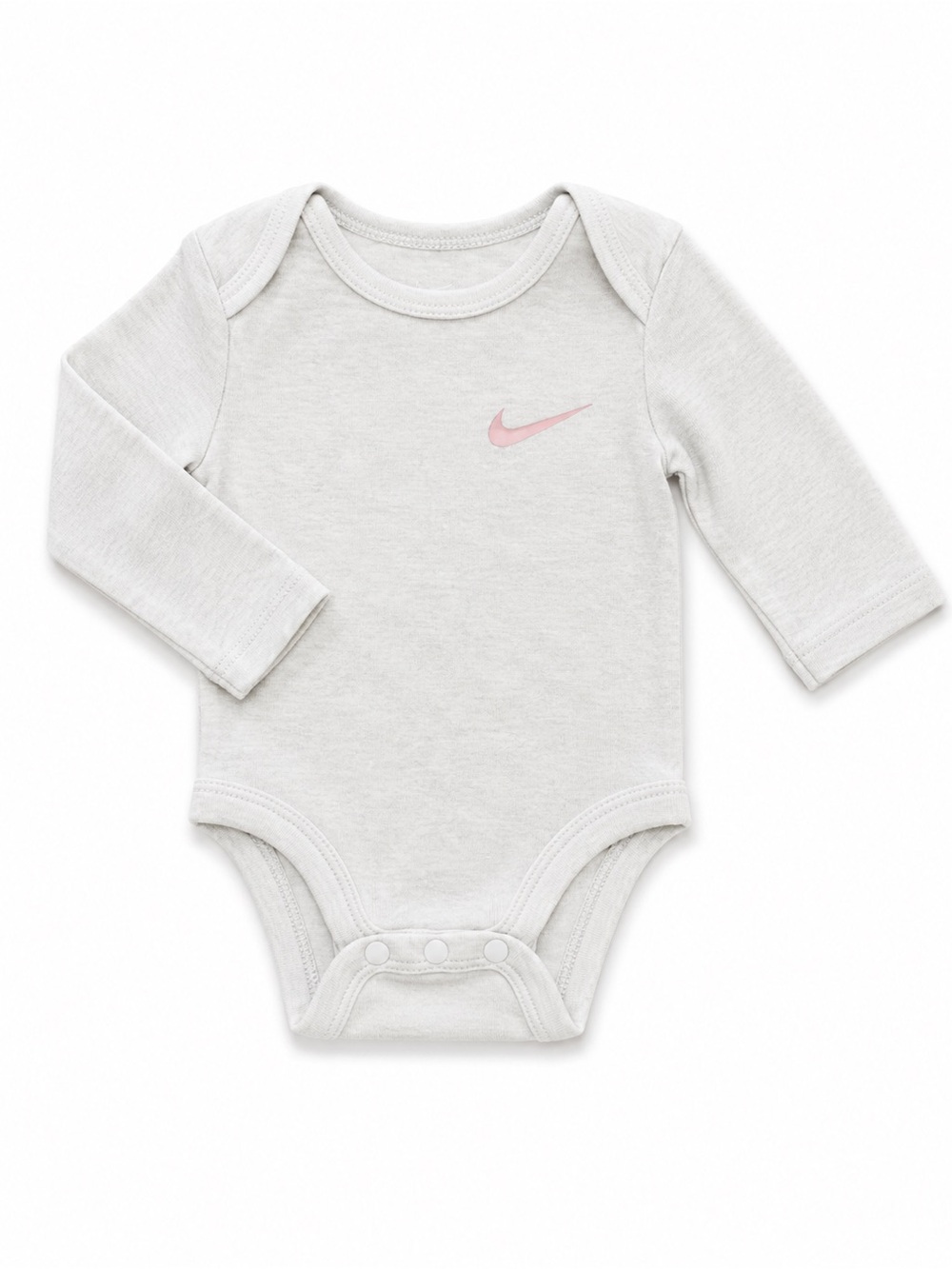 Nike Long-Sleeve Baby Bodysuit with Pink Swoosh